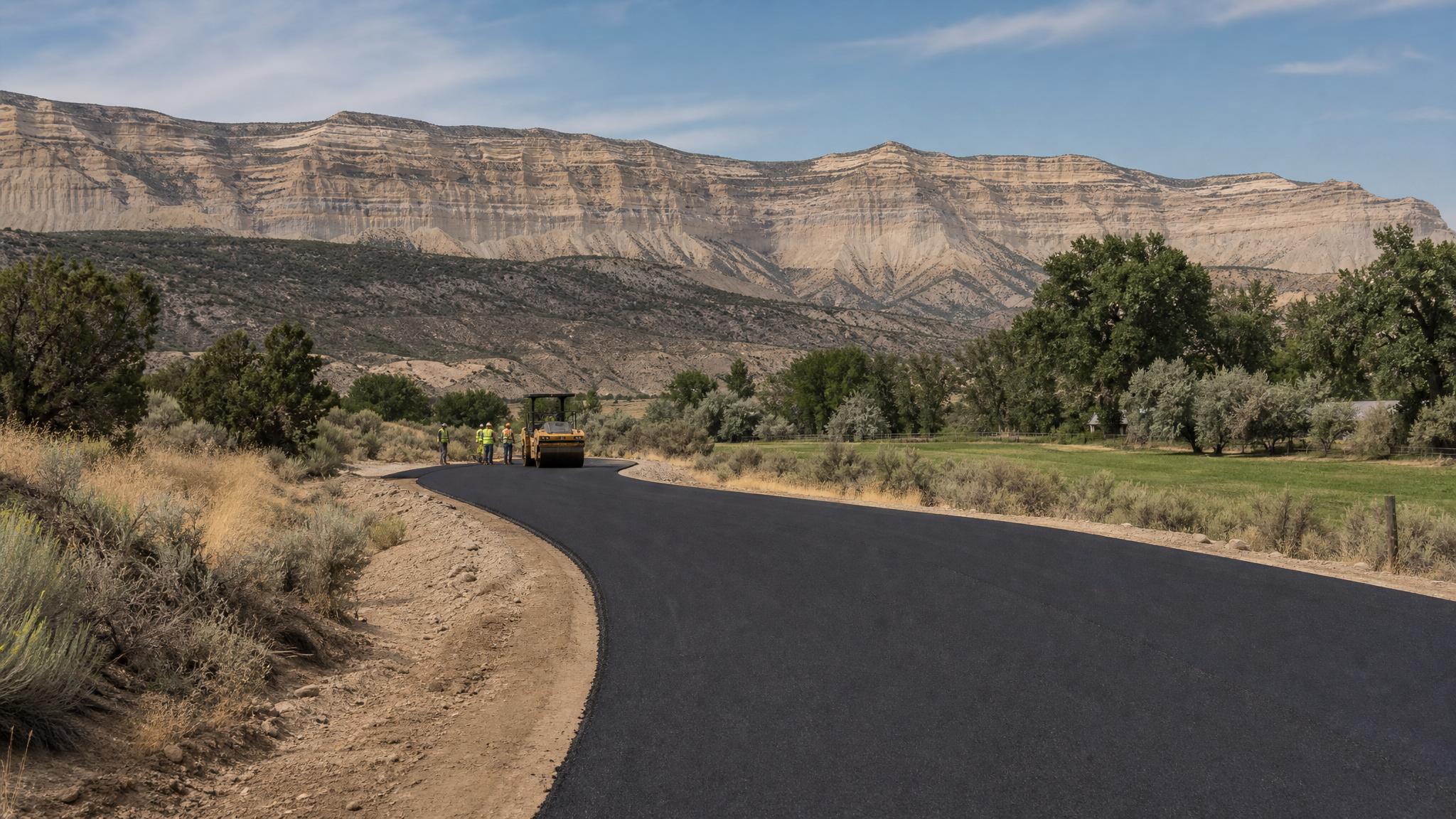Western Colorado road and asphalt service area